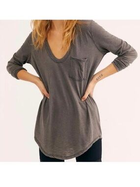 Bundle! We The Free Betty long sleeve scoop neck slub T-shirt’s in size small